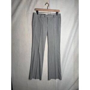 Calvin Klein Womens Gray Pinstripe Dress Pants Size 2 Professional Trousers